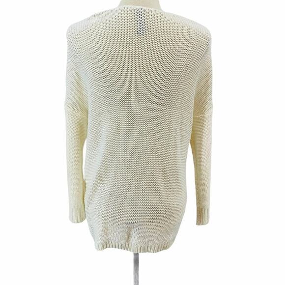 Lord & Taylor Design Lab Sweater Faux Wrap Cream Loop Knit Womens Small - Picture 2 of 7